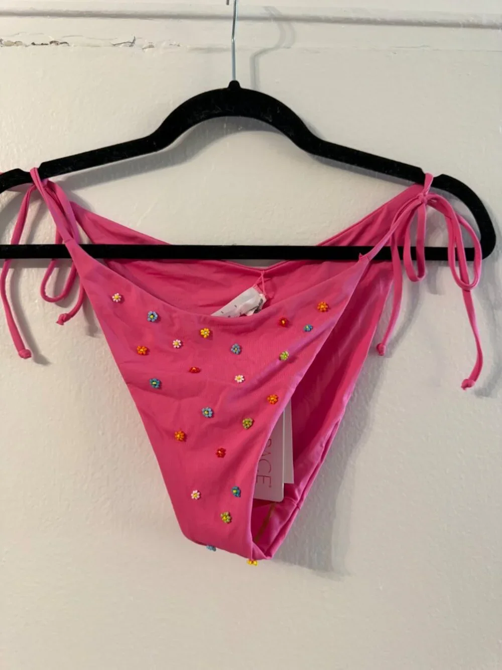 Frankie's Bikinis NWT Beaded Brittany top M medium beaded Lennox bottom L large